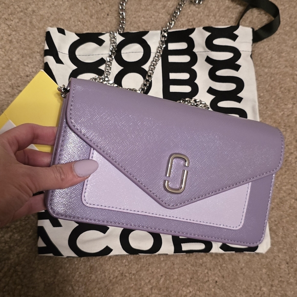 Marc Jacobs Purple Clutch with Silver Chain - Picture 2 of 2